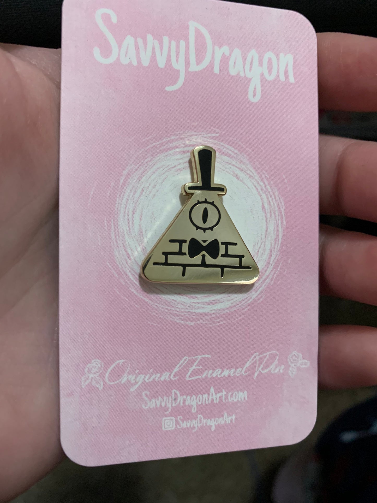 Bill Cipher - Hard Enamel Pin Gravity Falls Adorable triangle pyramid stylized abstract cute simple