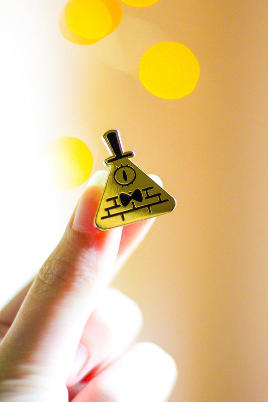 Bill Cipher - Hard Enamel Pin Gravity Falls Adorable triangle pyramid stylized abstract cute simple