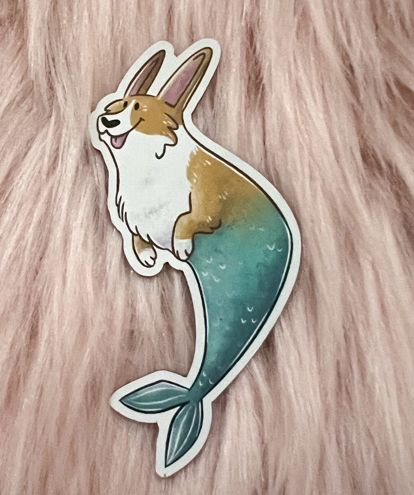 Pembroke Welsh Corgi mermaid Magnet - dog lover gift decoration fridge magic kawaii cute