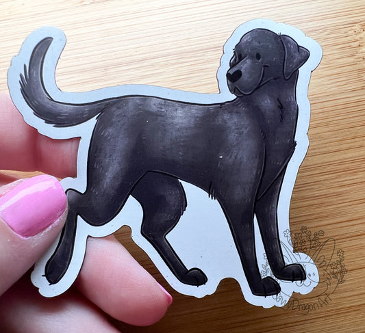 Black Lab Dog Magnet